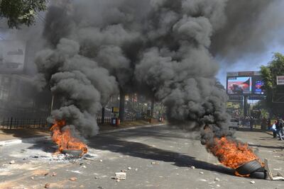 Fotografía tomada durante la manifestación del miércoles 14 de agosto en Ciudad del Este.