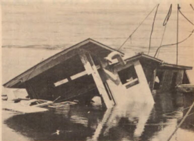 Parte del buque, que pudo ser rescatada.