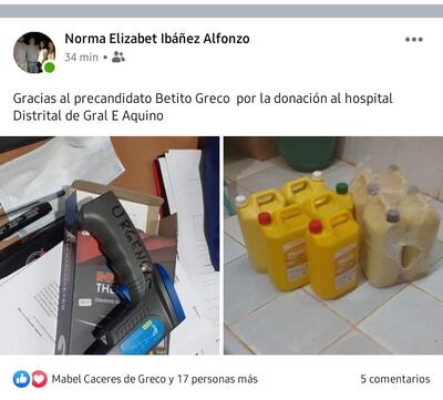 La entrega que hizo el precandidato colorado.