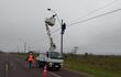 Instalación de nuevas lumínicas en trayecto de nuevo cruce fronterizo con Argentina.