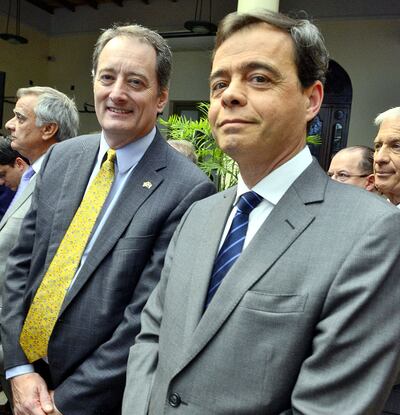 Embajador de los Estados Unidos, Lee McClenny y el embajador de Argentina, Héctor Lostri.