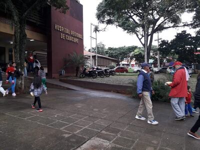Fachada del Hospital Regional de Caacupé.