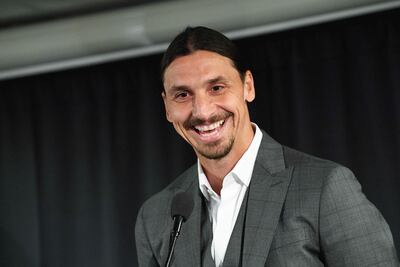 Zlatan Ibrahimovic en una conferencia de prensa.