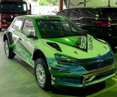 Impecable el Skoda Fabia R5 de Miguel García, que arribó al país esta semana y está listo para competir.