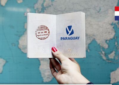 Marca Paraguay en los pasaportes.