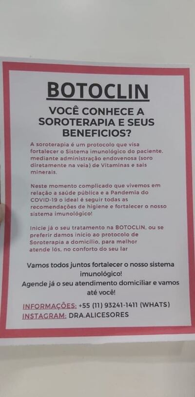 Ofrecían "cura" para el COVID-19.