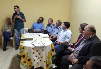 Santiago Ortiz, del Sindicato de Periodistas del Paraguay (SPP), explica sobre la necesidad de proteger a los hombres de prensa.