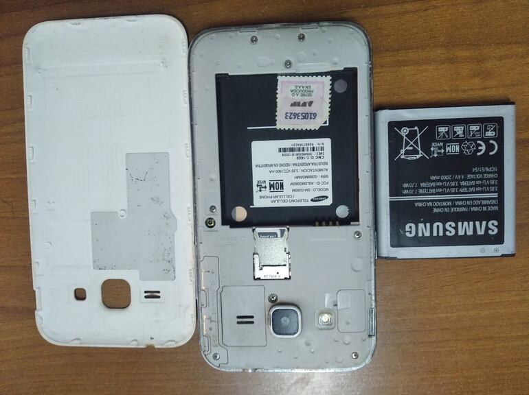 El celular incautado poseía el número desde el cual se habría realizado las amenazas de saqueo.