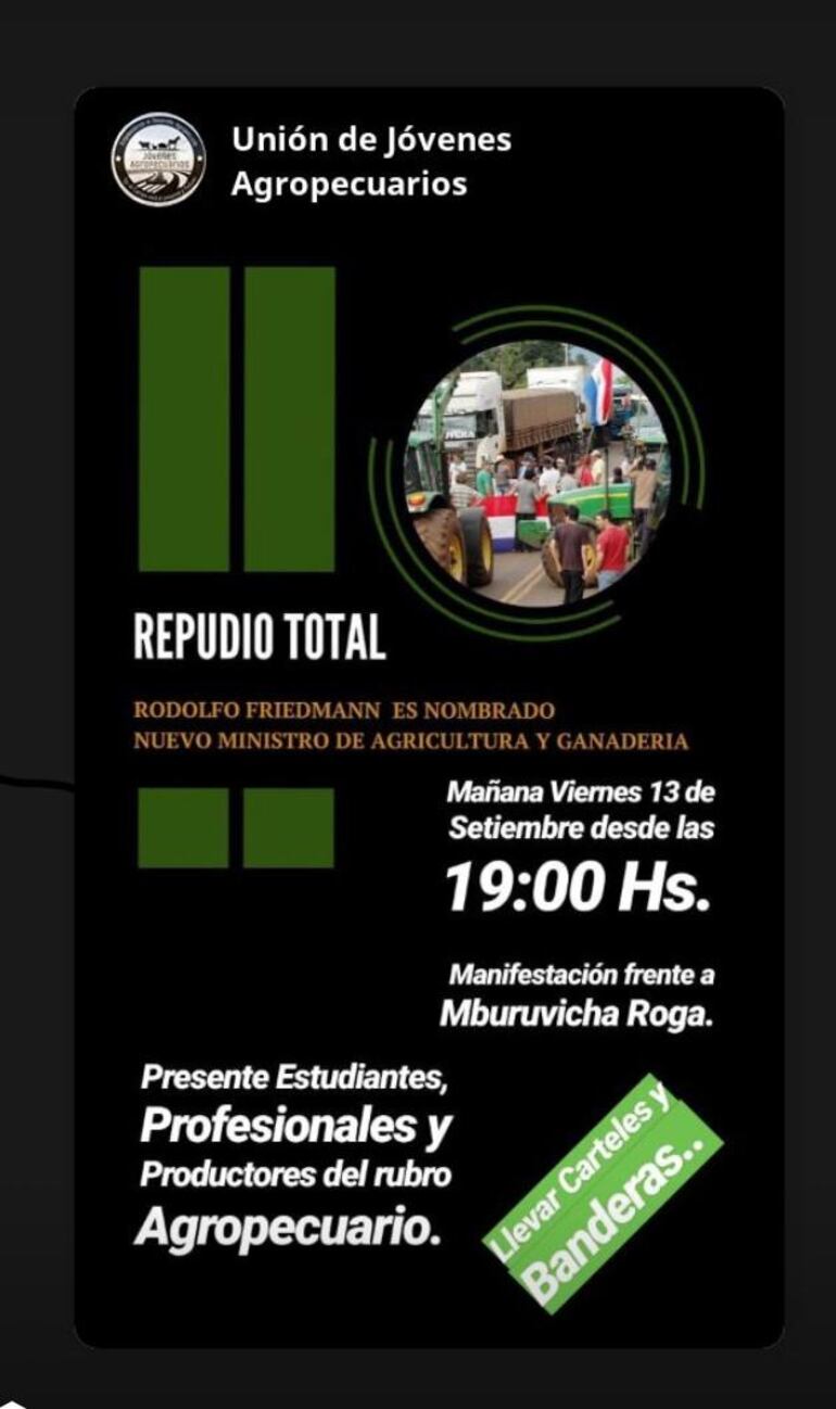 Diversos gremios ligados al sector agropecuario repudiaron la designación de Rodolfo Friedmann como ministro de Agricultura.