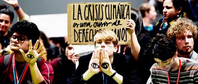 Jóvenes activistas de todo el mundo siguieron de de cerca toda la conferencia sobre el clima COP25 que se desarrolla en Madrid, España.