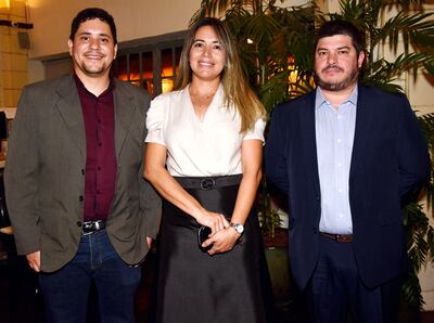 Federico Legal, Eugenia Torres y  Ezequiel Santagada.