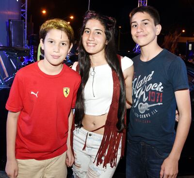 Gino y Silena Caffarena y Omid Troche.