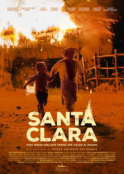 El afiche promocional de la película "Santa Clara".