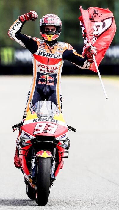 Celebración del piloto español Marc Márquez.