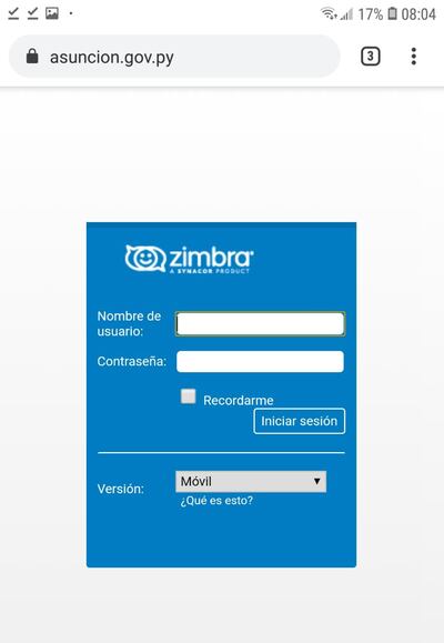 Web está fuera de funcionamiento.
