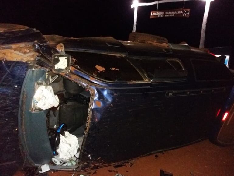 En estas condiciones quedó el rodado del intendente de San Cristóbal.