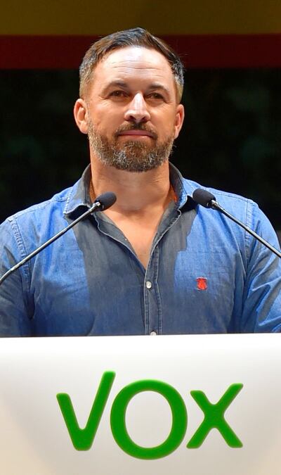 Santiago Abascal, líder del emergente partido VOX