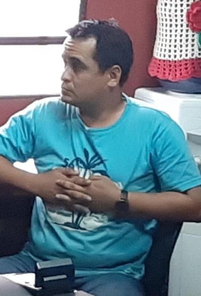 Teniente de fragata Gilberto del Pilar Espinoza Matto, apresado ayer en Ciudad del Este.