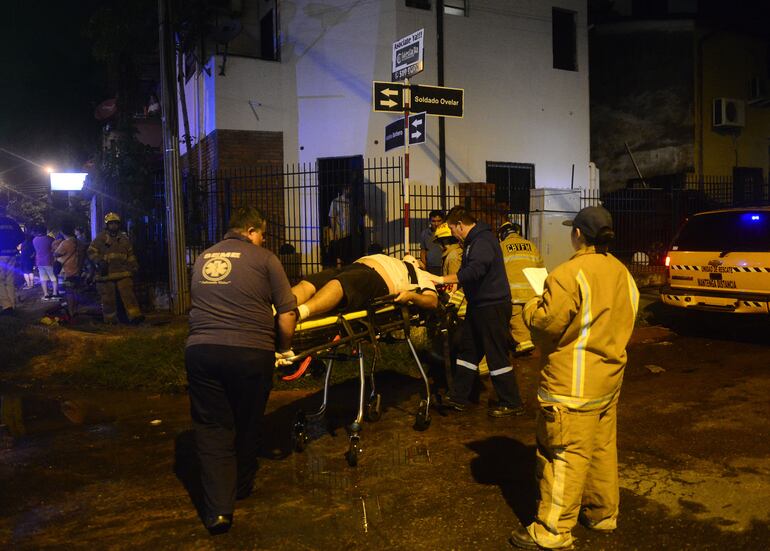 Sitio en donde ocurrió el accidente, Soldado Ovelar y Andrés Barbero, en Fernando de la Mora, zona Sur.