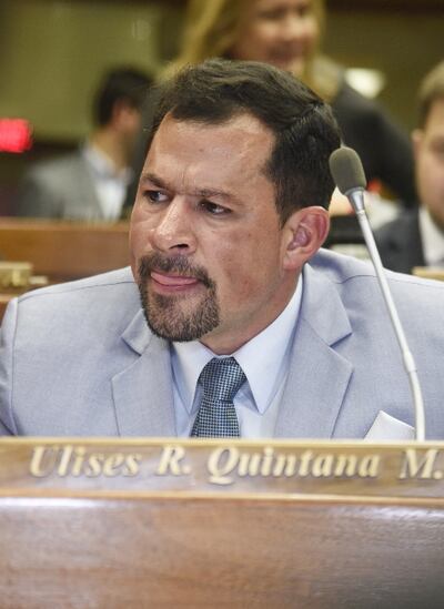 Ulises Quintana, diputado (ANR, Añetete). Está imputado por varios delitos, entre ellos tráfico de drogas y lavado.