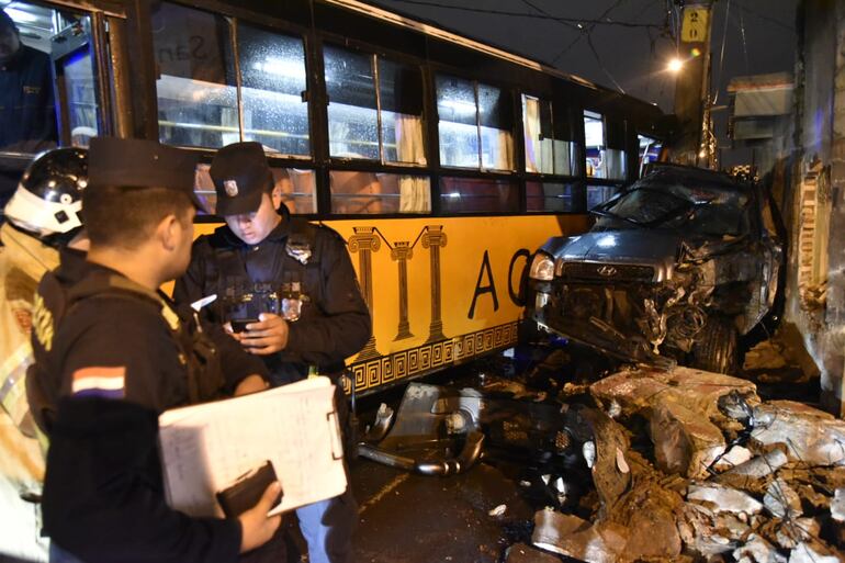 Accidente en San Lorenzo.