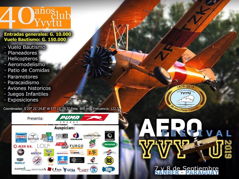 Aerofestival del Club de Vuelo Deportivo Yvytú.