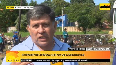 Intendente afirma que no va a renunciar