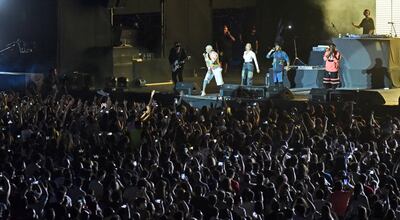 Los Black Eyed Peas brindaron un gran show de música y mucho baile cautivando al público en La Nueva Olla.