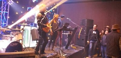 El grupo Asunción Blues durante su presentación en Horqueta.