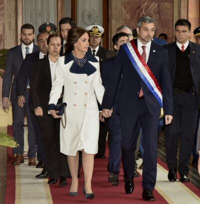 Mario Abdo Benítez y Silvana López Moreira