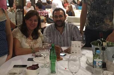 Juana Centurión de Cerini y César Ladislao Cerini Benítez, presidente del Crédito Agrícola de Habilitación (CAH).