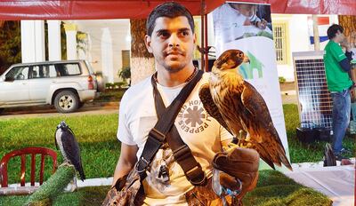 Dinac dejó de lado la cetrería (foto) y ahora usa bombas de estruendo para ahuyentar a las aves.