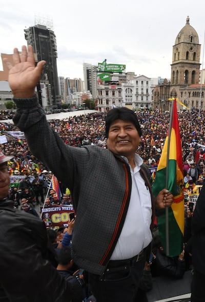 Evo Morales, presidente de Bolivia.