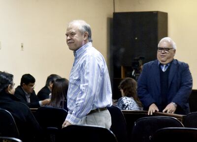 Walter Bower junto a uno de sus abogados Rodolfo Aseretto.