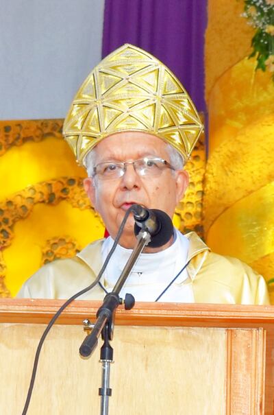 El obispo de la diócesis de Villarrica, monseñor Adalberto Martínez, presidió la celebración.