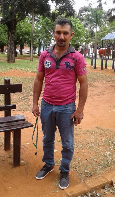 Darío Martínez, vicepresidente de la Asociación de  Campo Comunal Mbyju’í.