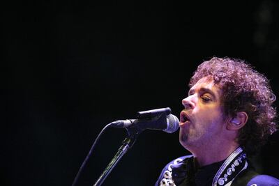 Gustavo Cerati durante el concierto previo a a su accidente cerebrovascular, en Caracas, Venezuela, el 15 de mayo de 2010.