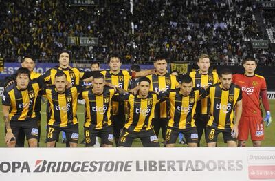 Equipo de Guaraní que empató de local 1-1 con River en la semifinal 2015 de la Libertadores. En Baires había perdido 2-0.
