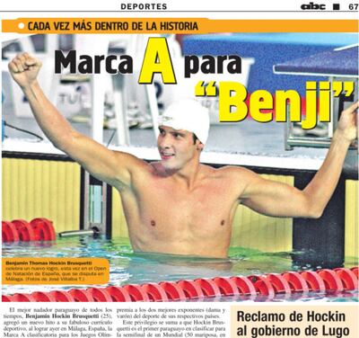 Hockin nadó una marca A para los Juegos Olímpicos de Londres 2012, al ganar la medalla de oro en los 200 metros libre, en el campeonato español.