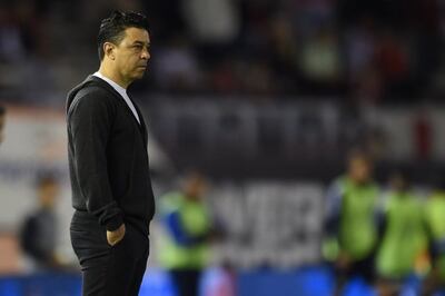 Marcelo Gallardo durante el partido contra Talleres por el campeonato local.