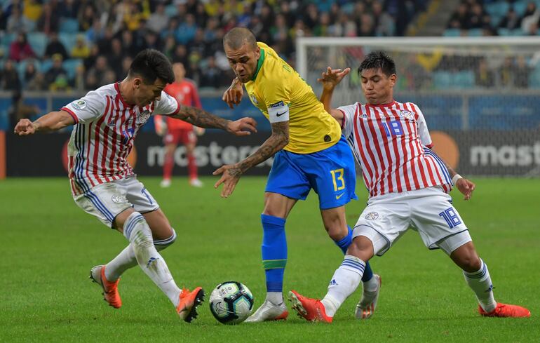 Paraguay jugó los cuartos de final ante Brasil en Porto Alegre.