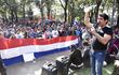 Adherentes del Partido Paraguay Pyahurâ, de la FNC, del Partido Comunista y “sintechos” se concentraron ayer en la Plaza Uruguaya para repudiar al gobierno de Mario Abdo Benítez.