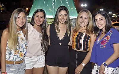 Magalí Trinidad, Sofía Cantero, Jazmín Rivarola, Milagros Benítez y Vittoria Zanotti.