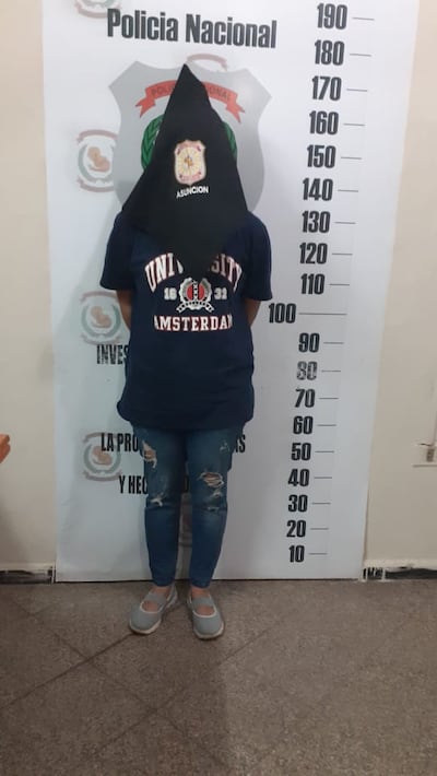 Liz Natalia Espínola, la joven detenida.