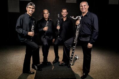 El Cuarteto de Clarinetes Sopros de Pe, de Brasil.