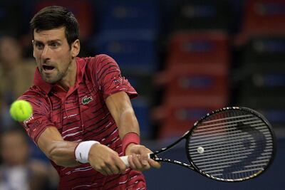 Djokovic en acción en su estreno.