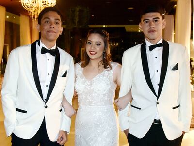 Matías Paredes, Emilia Steven y Angie Fleitas.