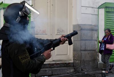 Disturbios en Bolivia.