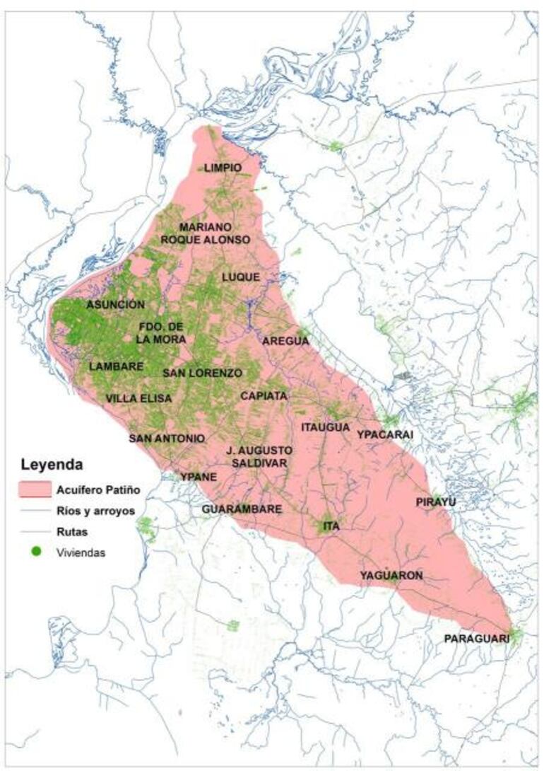 &Aacute;rea de afectaci&oacute;n del Acu&iacute;fero Pati&ntilde;o.&nbsp;