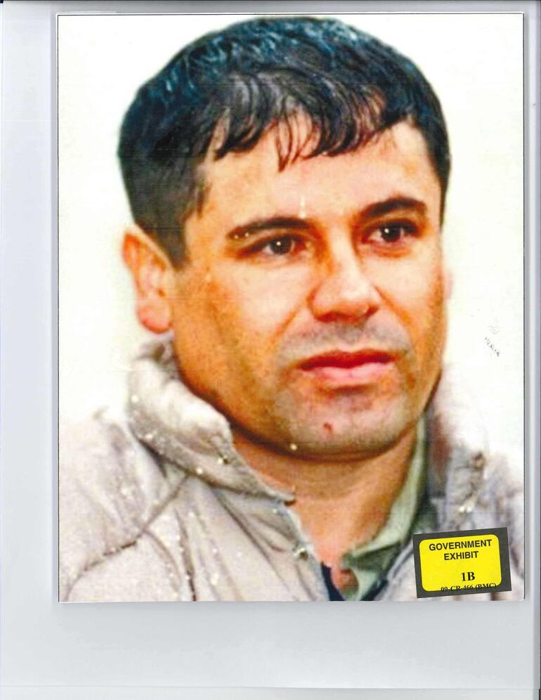 Un boceto que muestra la imagen de Joaquín "el Chapo" Guzmán.